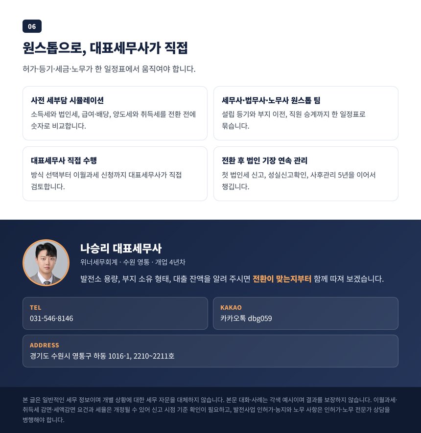 세무사와 법무사, 노무사가 함께 진행하는 전환 업무와 상담 안내